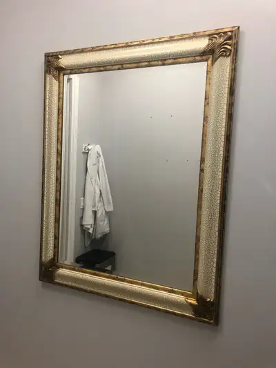Elegant Gold & Cream Ornate Mirror, View more
