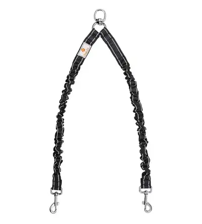 2 Dog Leash,Double Dog Leash Coupler Tangle Free Bungee Dog Leash, 360° Swivel No Tangle Double Dog...