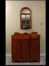 High quality matching dry sink and mirror