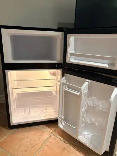 Mini fridge with freezer, View more
