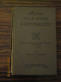 1920 Ontario Public School Arithmetic