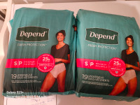 Depend incontinence underwear - 2 packages, size small of 19