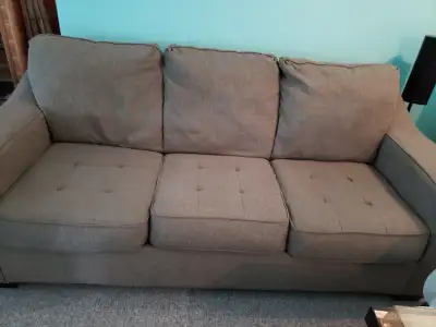 Grey Couch 86"wide by 38"deep Recently cleaned Non-smoking, pet free home