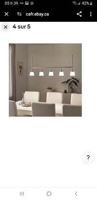 Lampe à suspension Led IKEA Tybble 5 lampes $75