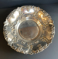 Vintage Silverplate Embossed Fruit Bowl  Silver plate