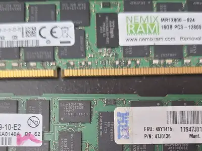 Lot complet de mémoire DDR3 / DDR3L — Desktop + ECC Server, View more
