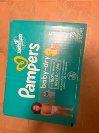 Size 5 Brand new unopened Pampers diapers, size 5, 78 units