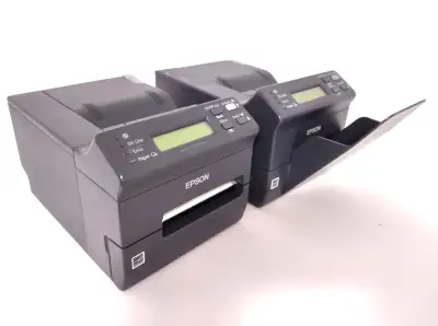 Lot of 2 Epson TM-L500A Thermal Airport Ticket Printer USB " Mis, View more
