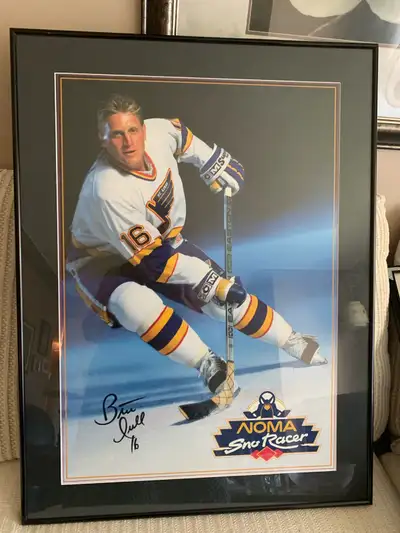 Brett Hull St. Louis Blues Framed Autographed Photo, View more