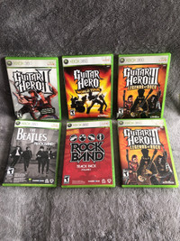 Xbox 360 Guitar Hero/Rock Band games - $10 each