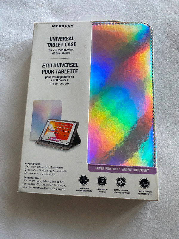 NEW iridescent 7-8” universal tablet case in General Electronics in Brantford - Image 2