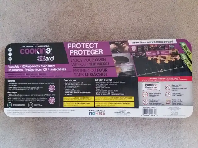 Cookina 3Gard 100% reusable non-stick oven liners - set of 3 in Toasters & Toaster Ovens in Markham / York Region - Image 3