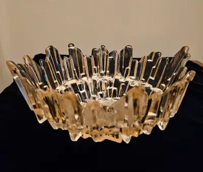 MCM NORTHERN LIGHTS PINK ICE GLASS BOWL 1960'S, View more