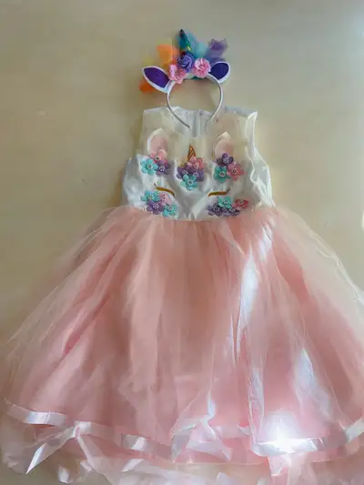 NEW Unicorn Dress with Headband , View more