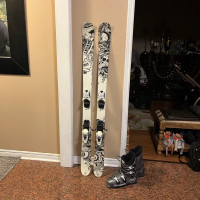 150 K2 twin tips ski with boots . sold