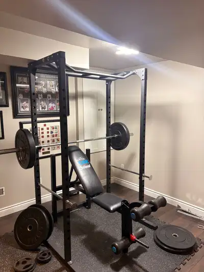 Squat Rack + Olympic Bar + Add-ons, View more
