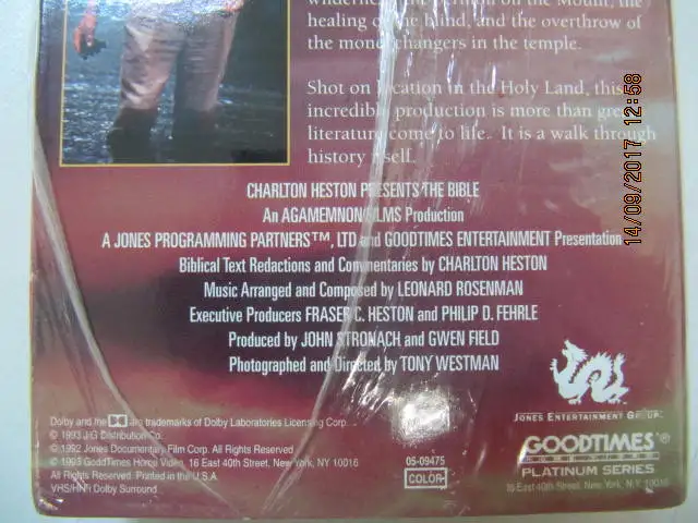 ClassicCharlton Heston TheBible TwoPiece VHS Lot Circa 1993 NEW! in Arts & Collectibles in Mississauga / Peel Region - Image 5