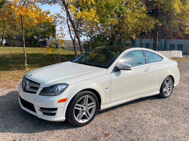 2012 Mercedes C250 Coupe- 2 Door, automatic, white in Cars & Trucks in Calgary