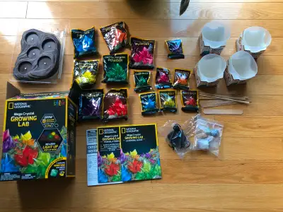 Set includes the instruction manual and all pieces, except one bag powder/seed rock have been used,...