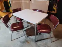 Retro table and chairs.