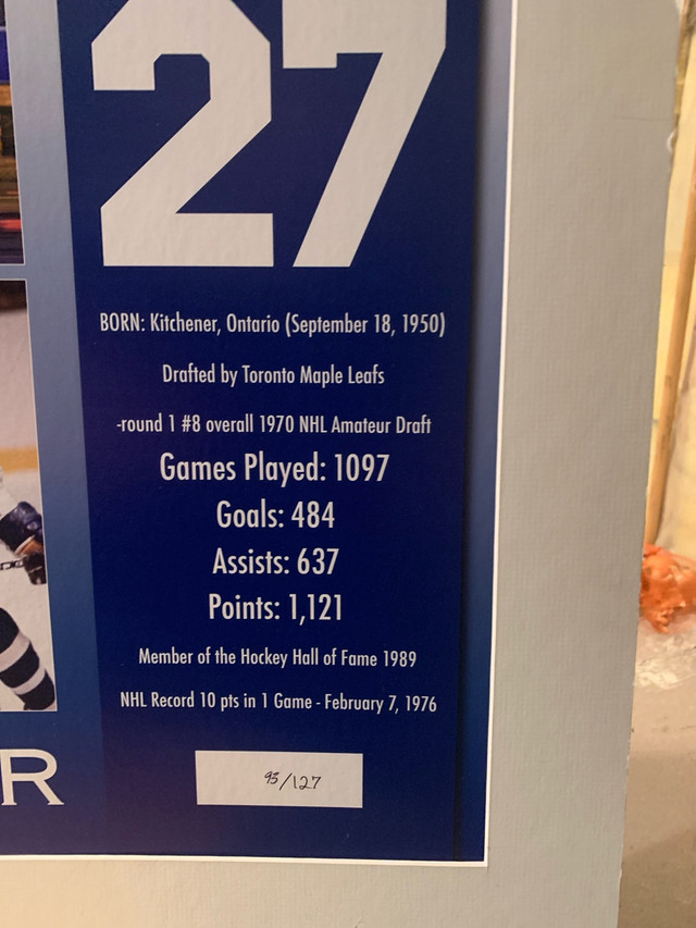 One of a Kind Darryl Sittler  in Arts & Collectibles in Markham / York Region - Image 2