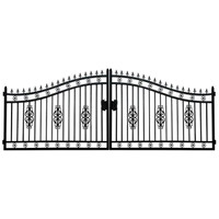 Value Industrial 20 ft. Wrought Iron Driveway Gate - Flower