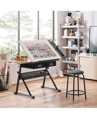 Drafting Table Craft Table Drawing Desk Hobby Table Writing, View more
