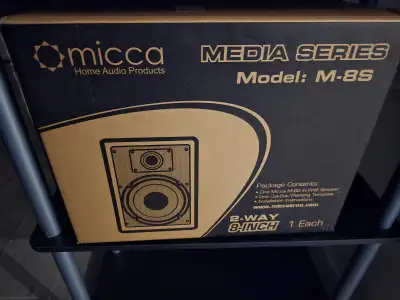Micca M-8S 2-Way in-Wall Speakers home theatre paintable pair, View more