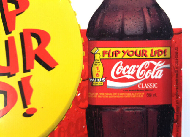 1997 Coca-Cola "Flip Your Lid" Sticker in Arts & Collectibles in City of Toronto - Image 4