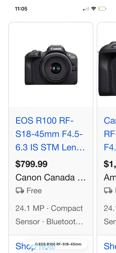 EOS R100 RF-S18-45mm Digital Camera Canon, View more