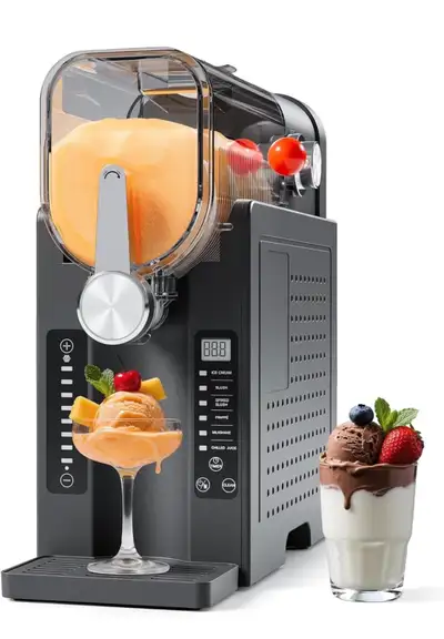 Slushy Machine No Ice Needed, CHIVALZ Slushie Machine for Home, Frozen Drink Maker with 6 Preset Pro...