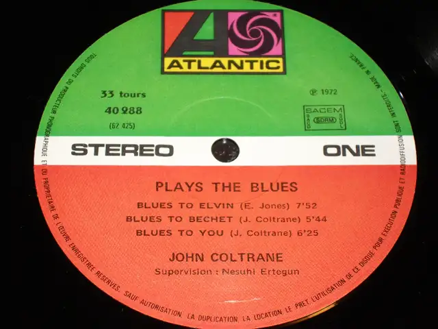 John Coltrane – Plays The Blues (France 1962) JAZZ LP62863257409538122