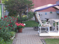 Ahuntsic beau 3½ rdc style condo tranquille, porte patio, jardin