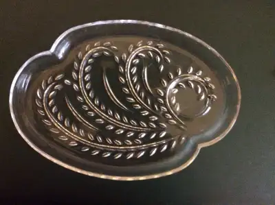 Vintage SNACK/LUNCH PLATE by Federal Glass - Wheat Pattern, View more