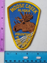 Moose Creek Alaska volunteer fire department patch badge crest