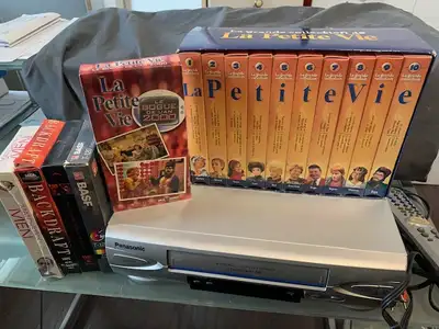 vcr with tapes of la petite vie,and some others, View more