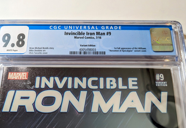 Invincible Iron Man 9 CGC 9.8 1st App Riri Williams Turcotte Cvr in Comics & Graphic Novels in London - Image 3