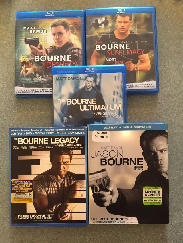 Complete Bourne Identity Supremacy Ultimatum Legacy Jason Bluray