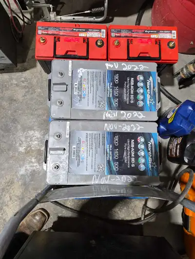 2 - Odyssey Extreme ODX-AGM31 2 - NorthStar Ultra High Performance Pure Lead AGM NSB-AGM 8D-S Open t...