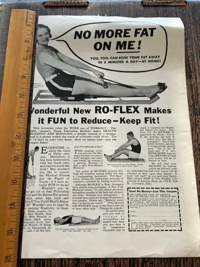 1930 antique ad no more fat on me weight Kellogg's  cereal, View more