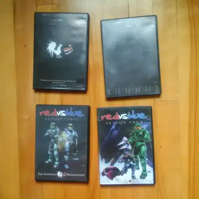 Seasons 1 -4 "Red vs Blue", season 1 is a SPECIAL EDITION. $25 for all 4