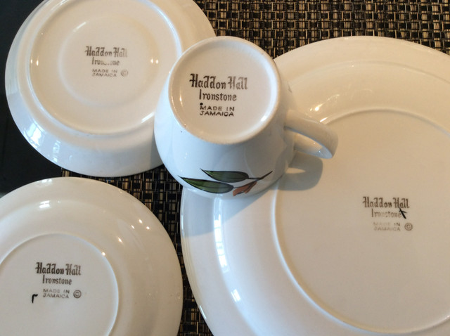 Haddon Hall Citrus Ironstone china dinnerware 1960's MCM Jamaica in Kitchen & Dining Wares in City of Toronto - Image 3