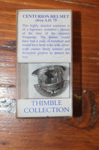 Vintage Collectible Thimble - Centurion Helmet