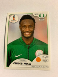 2018 PANINI FIFA WORLD CUP RUSSIA STICKER J.O.MIKEL #341 NIGERIA