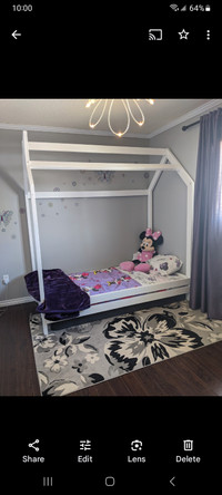 Twin bed with mattress