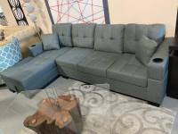 2pc Sofa Sectional with Storage Chaise for only $449.