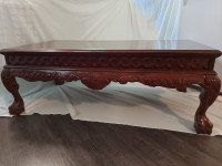 Hand Carved Victorian Coffee Table Set (3 pieces)