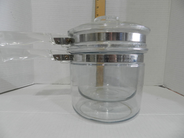 Vintage PYREX 6283 Flameware Double Boiler / Glass Double Boiler in Arts & Collectibles in Strathcona County