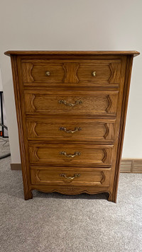Solid oak antique dresser