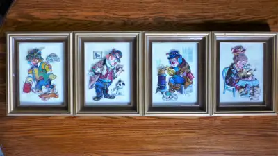 4X Collectibles Pictures in Wood Frame, View more